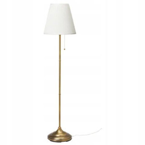 Lampa podłogowa stojąca Arstid mosiądz biała IKEA