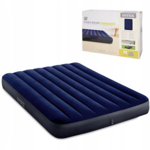 Materac dwuosobowy Intex 191x137x22 cm welur 64758