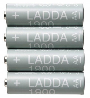 Grube akumulatorki AA 1900mAH 4szt HR06 IKEA LADDA
