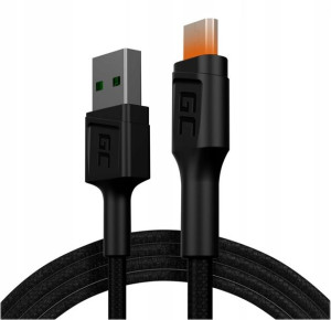 Kabel USB - micro USB orange LED QC3.0 Ultra 1,2m