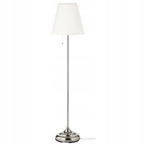 Lampa podłogowa stojąca Arstid srebrna biała IKEA
