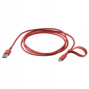 Kabel USB A na USB C Lillhult 150cm czerwony IKEA