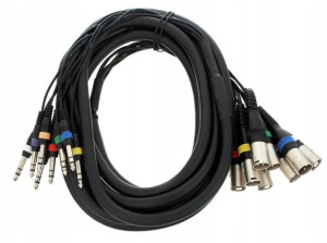 Kabel wieloparowy multicore XLR - Jack 6,3 mm 5 m