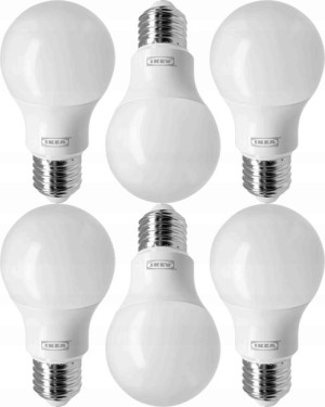 Żarówka led E27 470 lumenów 6 szt kula ciepła biel