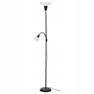 Lampa podłogowa stojąca do czytania nocna czarna