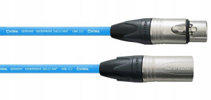 Kabel przewód mikrofonowy XLR 3 m Cordial niebiesk