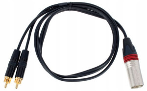 Kabel przewód sygnałowy XLR - RCA 1 m pro snake