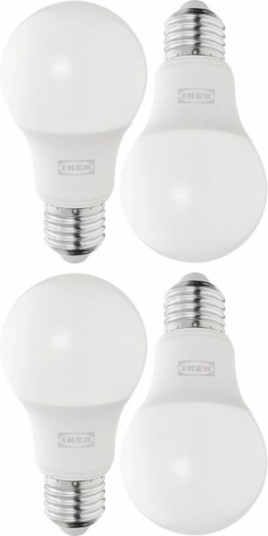Żarówka led E27 470 lumenów 4 szt IKEA ciepła biel