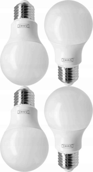 Żarówka led E27 470 lumenów 4 szt IKEA ciepła biel