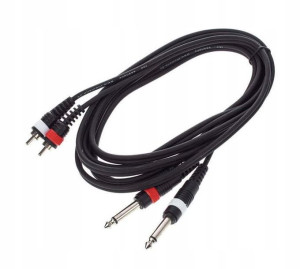 Kabel sygnałowy 2x RCA, czincz - 2x Jack 3 m