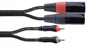Kabel przewód sygnałowy XLR - RCA 1,5 m Cordial