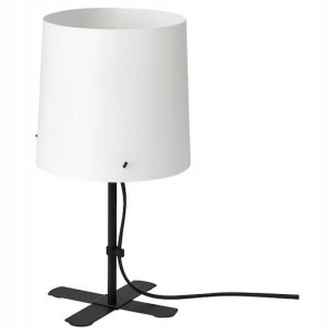 Lampa stołowa nocna 31cm Barlast IKEA czarny/biały