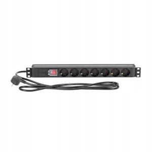 Listwa zasilająca 7 gniazd Adam Hall 87471 19 rack