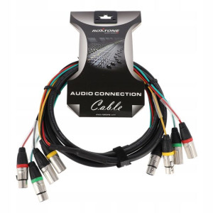 Kabel wieloparowy multicore 8x XLR 3 m Roxtone
