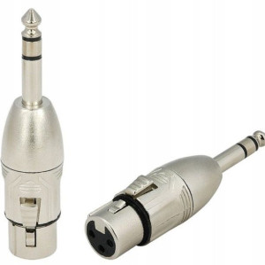 Redukcja adapter przejściówka XLR damski Jack 6,3m
