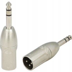 Redukcja adapter przejściówka XLR męski Jack 6,3mm