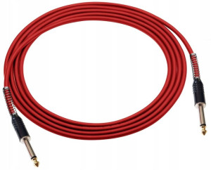 Kabel przewód mikrofonowy JACK - JACK 3 m czerwony