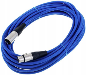 Kabel przewód mikrofonowy XLR - XLR 10 m niebieski