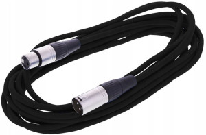 Kabel przewód mikrofonowy XLR - XLR - 6m czarny