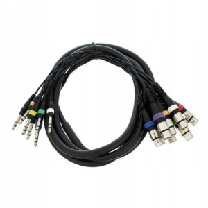 Kabel wieloparowy multicore XLR - Jack 6,3 mm 3 m