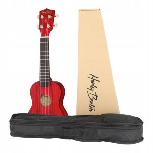 Ukulele sopranowe UK-12 Czerowne z pokrowcem drewn