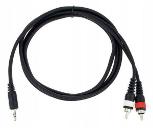 Kabel sygnałowy 1x Stereo mini jack - 2x RCA 3 m