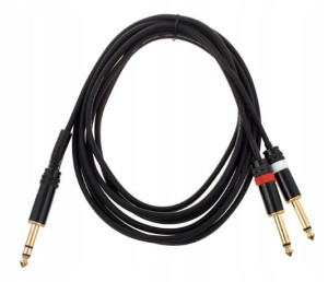 Kabel przewód sygnałowy Jack 2x Jack 6,3 mm 3 m