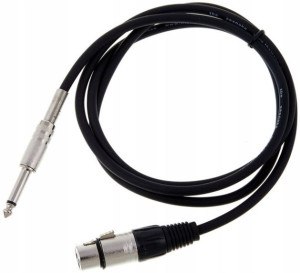 Kabel przewód sygnałowy Jack 6,3 mm - XLR 1,5 m