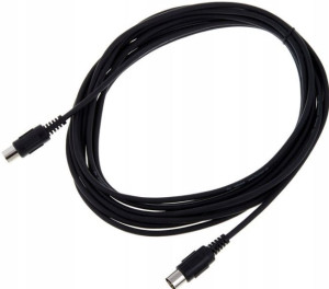 Kabel przewód MIDI 5 pin 6 m the sssnake czarny