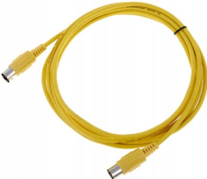Kabel przewód MIDI 5 pin 6 m the sssnake żółty
