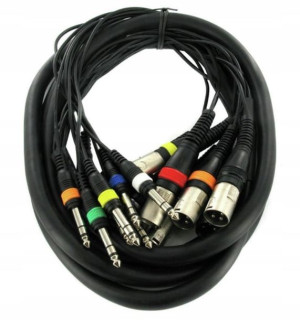 Kabel multicore 8 kanałowy XLR - Stereo Jack 3 m