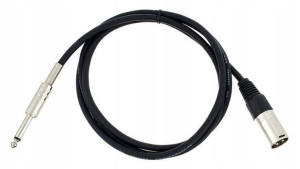 Kabel przewód audio XLR - JACK - 1,5m czarny