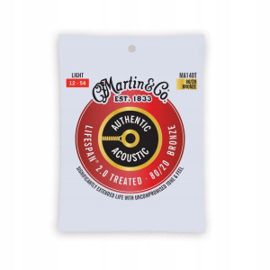 Struny do gitary akustycznej Martin MA140T 12-54
