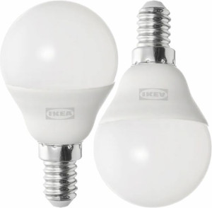Żarówka led E14 470 lumenów IKEA zimna biel 2 szt.