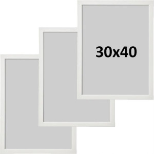 Ramka na zdjęcia 30x40 Fiskbo biała rama 3 SZTUKI