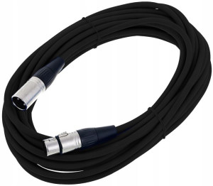 Kabel przewód mikrofonowy XLR - XLR - 10 m czarny