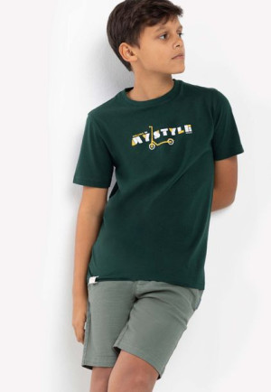  T-shirt chłopięcy z nadrukiem T-SCOOTER JUNIOR 122-128