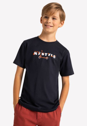 T-shirt chłopięcy z nadrukiem T-SCOOTER JUNIOR 122-128