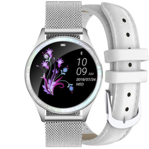 Zegarek G. ROSSI  SMARTWATCH - srebrny + biały pasek