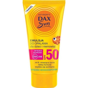 DAX Sun Travel, emulsja do opalania dla dzieci i niemowląt SPF50, 50 ml