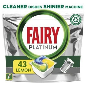 Fairy Platinum Lemon, kapsułki do zmywarki, 43 szt.