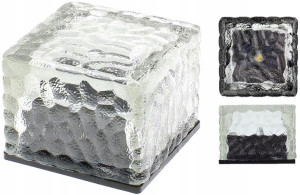 Lampa Solarna Ogrodowa Kostka Lodu Ciepła 7x7x5,5