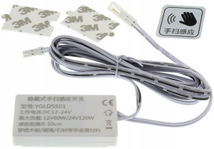 Włącznik Meblowy Podblatowy 12VDC 5A 40mm Płyta