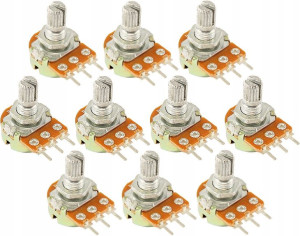 Potencjometr Liniowy Obrotowy B20K 20K Ohm 10szt