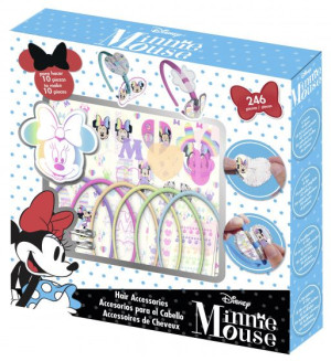 ZESTAW DO OZDABIANIA WŁOSÓW Myszka Minnie 246szt.