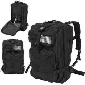 Plecak Militarny Xl 5 Komór Czarny 38l