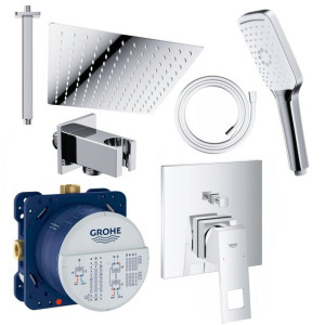 Zestaw Prysznicowy Podtynkowy Sufitowy Bateria Grohe 30 Cm