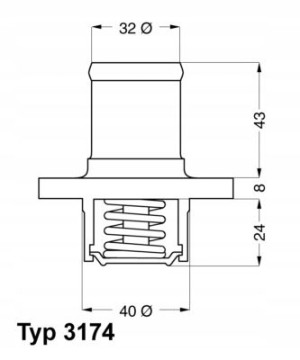 WAHLER 3174.89D Termostat, żrodek chłodzący