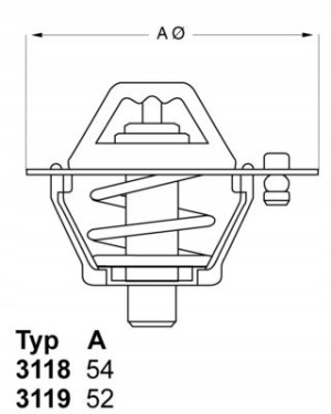 WAHLER 3119.88D5 Termostat, żrodek chłodzący