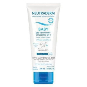 Neutraderm Baby, łagodny żel myjący 3w1, od urodzenia, 200 ml